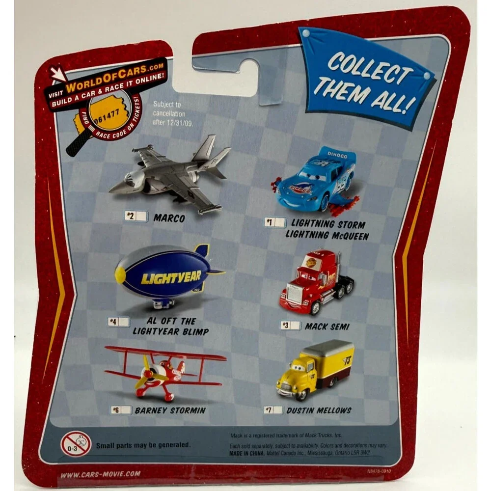 Disney Pixar Cars Dustin Mellows Mega Size Race-O-Rama Diecast NIP